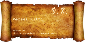 Vecsei Kitti névjegykártya